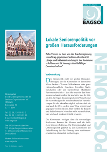 BAGSO Positionspapier Lokale Seniorenpolitik vor großen Herausforderungen