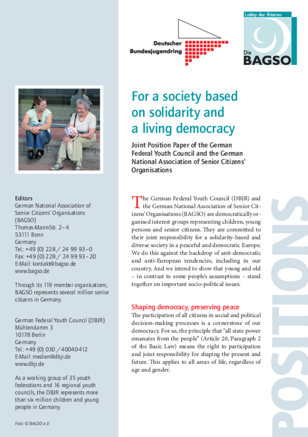 BAGSO DBJR Position Paper Society based on solidary