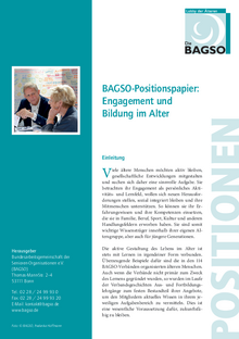 BAGSO Positionspapier Engagement und Bildung im Alter