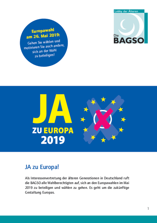BAGSO Positionspapier Wahlaufruf zur Europawahl 2019