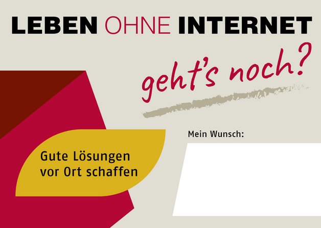 Leben ohne Internet: Postkarte