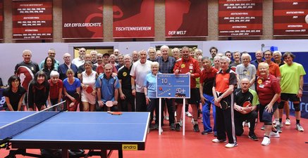 Foto der Tischtennis-Seniorengruppe "50+" von Borussia Düsseldorf