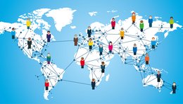 Figuren vernetzt über die ganze Welt