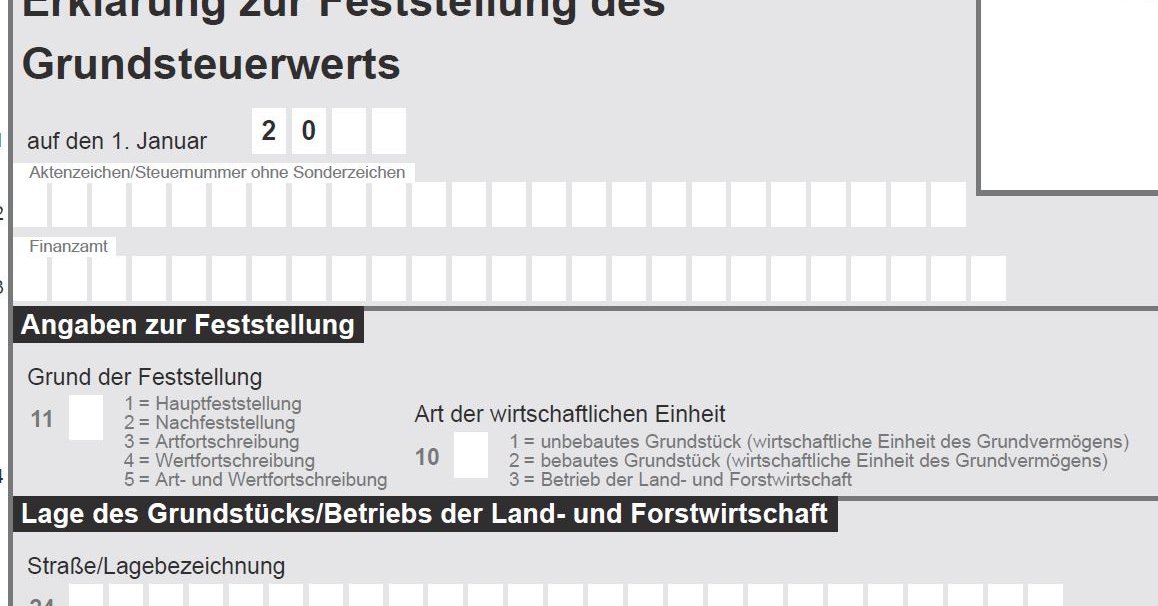 Formulare Grundsteuererklarung Nrw