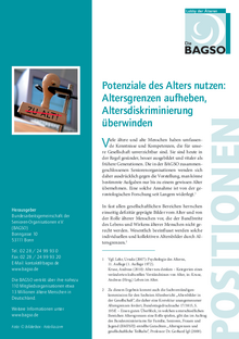 BAGSO Positionspapier Potenziale des Alters nutzen