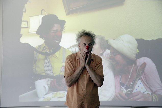 A clown during his performance.