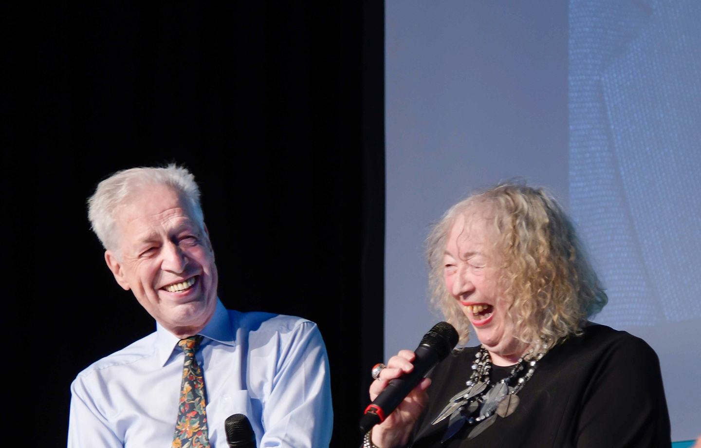 © BAGSO/Barajas A panel discussion with the former mayor of Bremen Henning Scherf and the health scientist and author Prof. Dr. Annelie Keil.